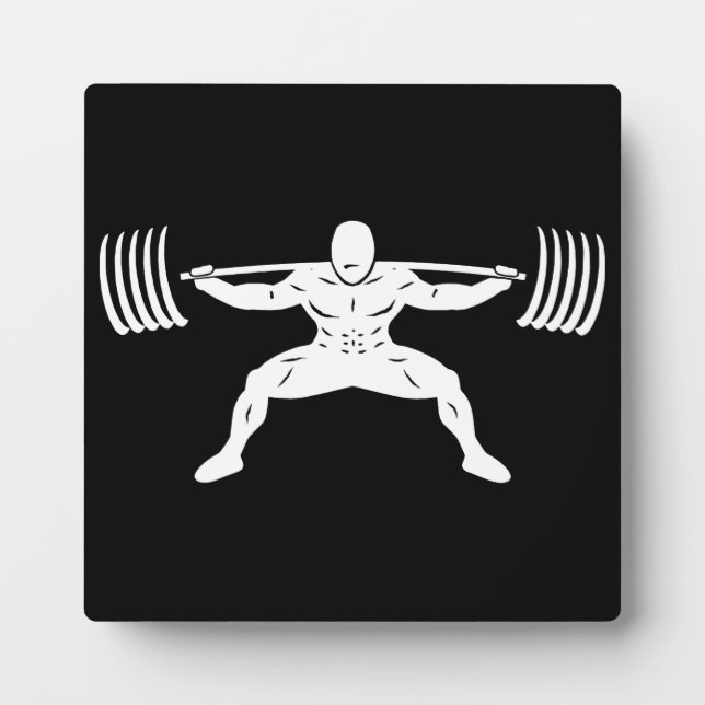 "POWER LIFTING" Sumo Power Squat Illustration Plaque (Front)