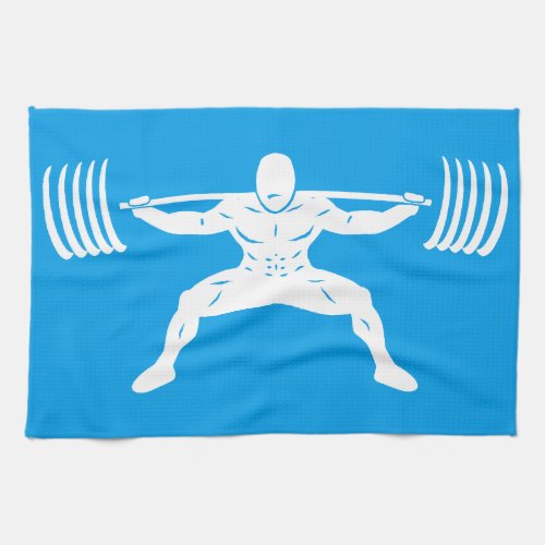 POWER LIFTING Sumo Power Squat Illustration Towel