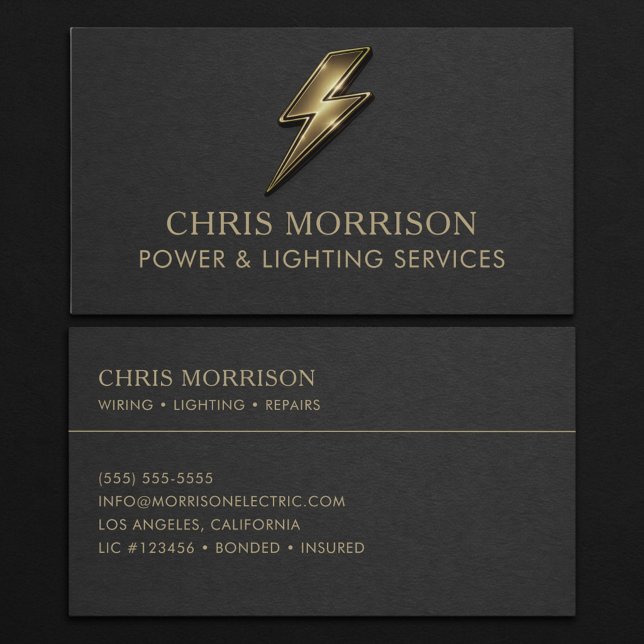 Power & Lightening Services Professional Business Card (Creator Uploaded)