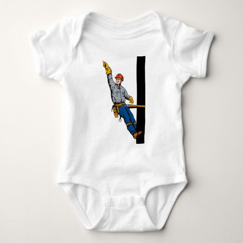 Power Lineman Electrician Electric Worker Baby Bodysuit