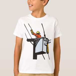 Power Lineman Electrician Electric Worker T-Shirt