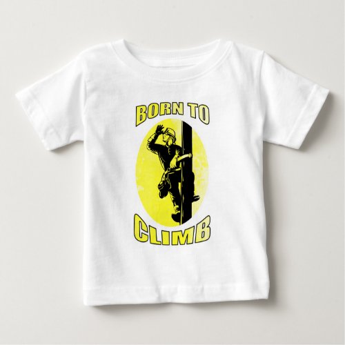 power lineman electrician repairman pole retro baby T_Shirt