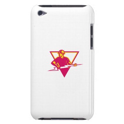 Power Lineman With Thunderbolt Triangle Barely There iPod Case