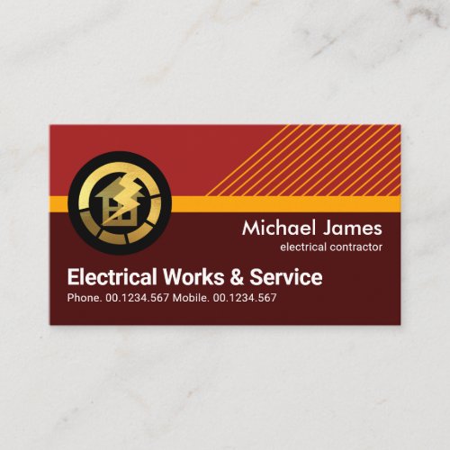 Power Lines Electrical Circuit Business Card