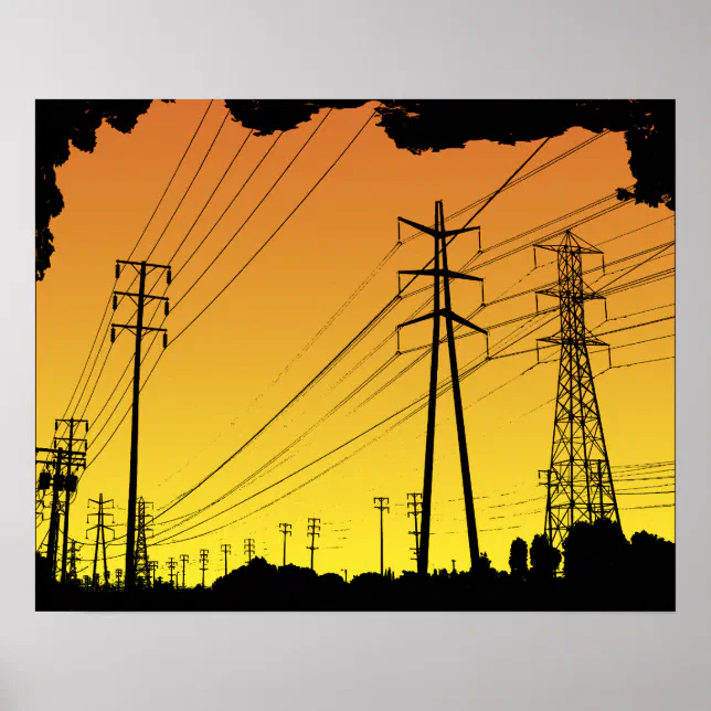 Power lines poster | Zazzle