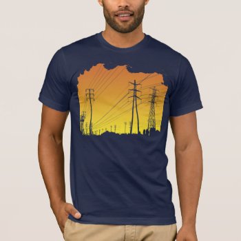 Power Lines T-shirt by styleuniversal at Zazzle