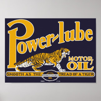 Power Lube Motor Oil Poster