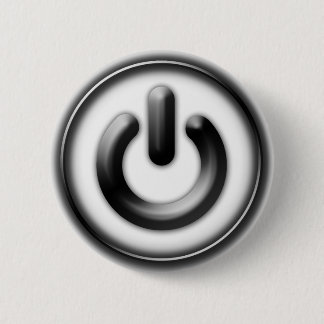 Power: Monochrome (white) Pinback Button