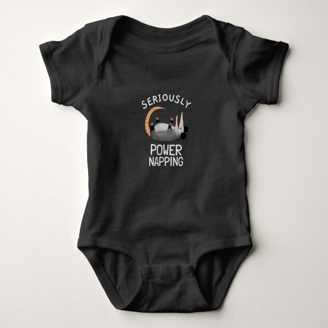 POWER NAPPING POSSUM BABY BODYSUIT (Front)