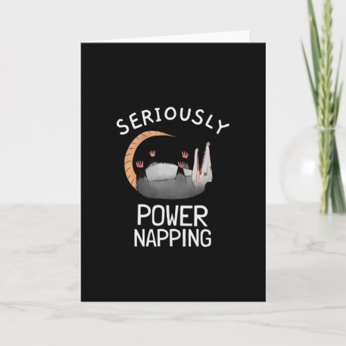 POWER NAPPING POSSUM CARD