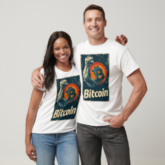 Power of Bitcoin Cryptocurrency Blockchain Design T-Shirt