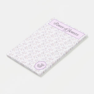 Power of flowers (A-Z) Collection Monogram J Post-it Notes
