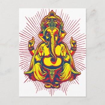 Power Of Ganesh Postcard by brev87 at Zazzle