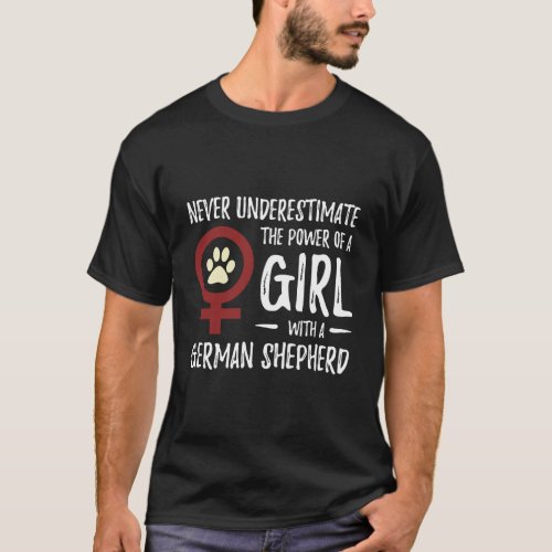 Power Of Girl German Shepherd Hoodie For Feminist  T_Shirt
