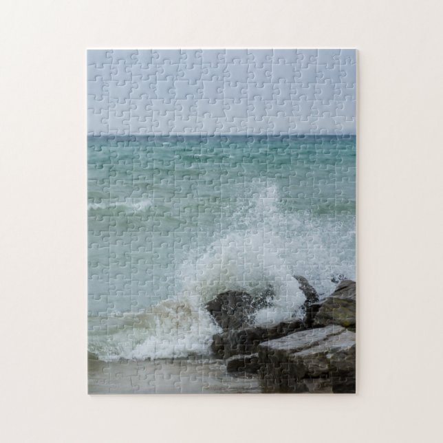 Power Of Lake Huron Jigsaw Puzzle (Vertical)