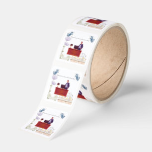 Power of leadership white round square sticker