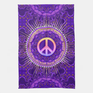 Power of Love Peace Energy Customizable Kitchen Towel