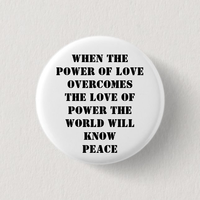 power of love pinback button (Front)