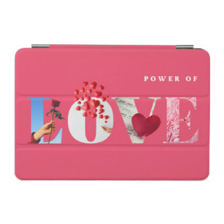 Power of Love Quote Romantic Hot Pink Anniversary iPad Mini Cover