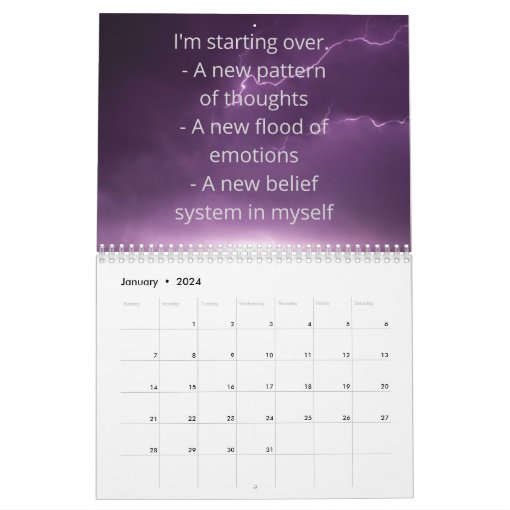 Power of Positivity Calendar Zazzle