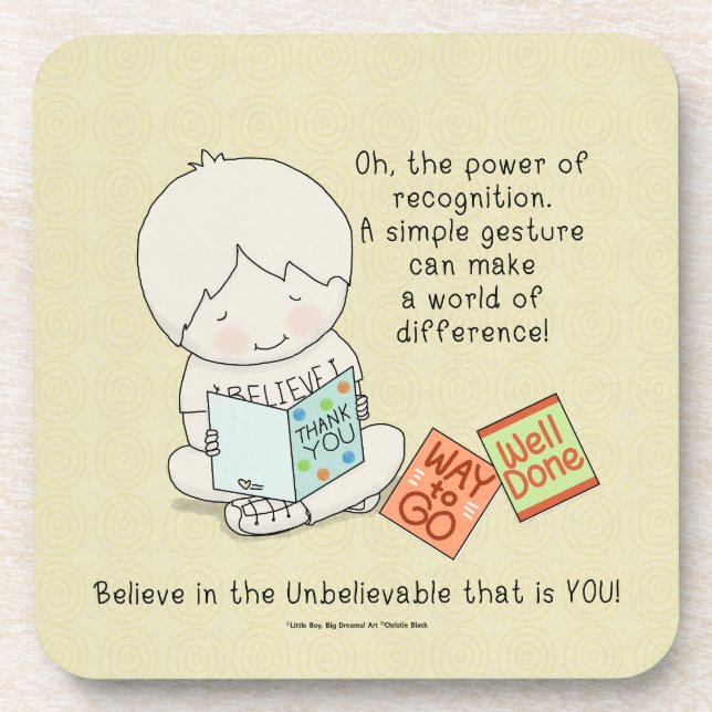 Power of Recognition Beverage Coaster (Front)