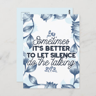 Power of Silence - Inspirational Quote Postcard