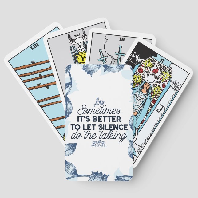 Power of Silence - Inspirational Quote Tarot Cards (Back)