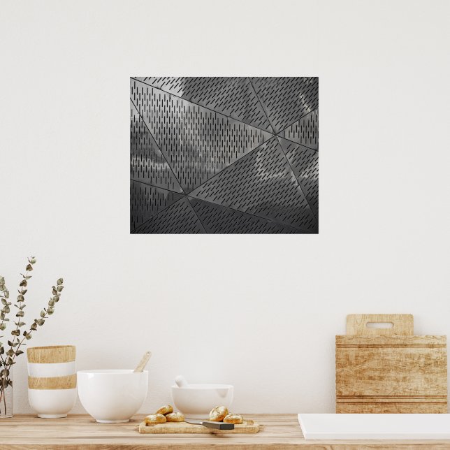 Power of steel construction Stainless Industrial Poster (Kitchen)