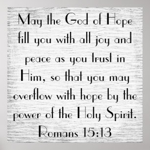 Power of the Holy Spirit bible verse poster