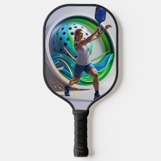  Power of the Mind – Pickleball Inspiration Carbon Fiber Pickleball Paddle (Front)