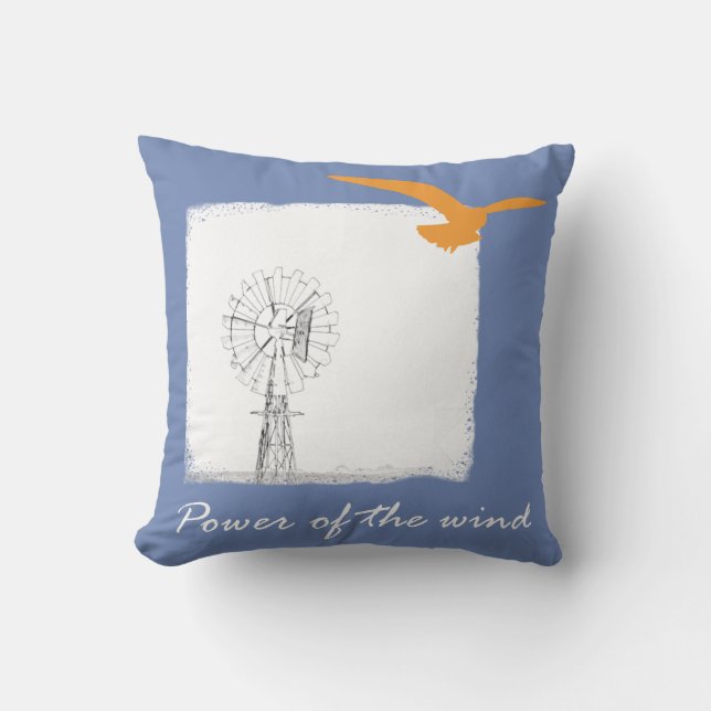 Power of the wind Throw Pillow (Front)