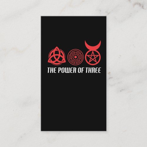 Power of Three Triquetra Hecates Wheel Horned God Business Card
