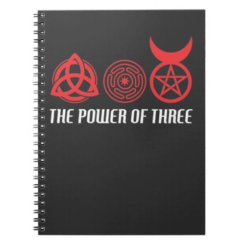 Power of Three Triquetra Hecates Wheel Horned God Notebook