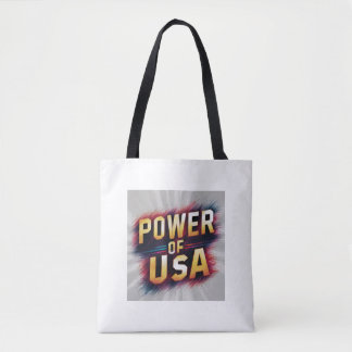 Power of USA Tote Bag - Patriotic