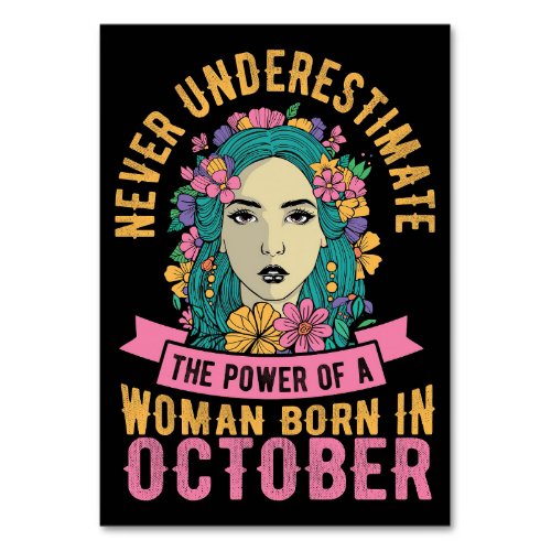 Power Of Women Born In October Table Number