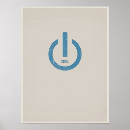 Power On Minimalistic Poster