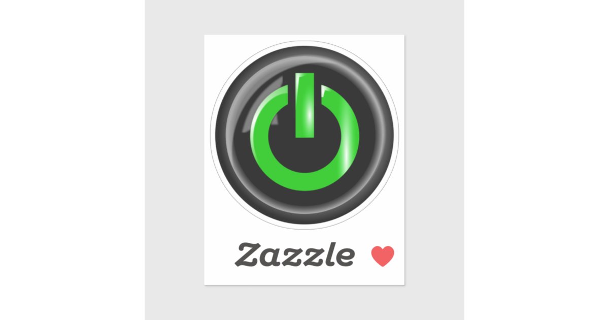 Power On Symbol Sticker | Zazzle