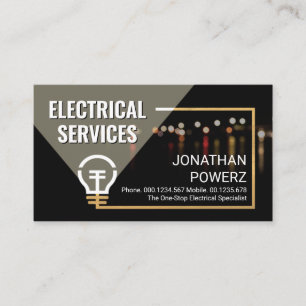 Power Outage Electrical Service Business Card