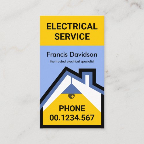 Power Outage Yellow Light Home Business Card