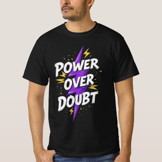 "Power Over Doubt" Men's T-shirt Design (Front)