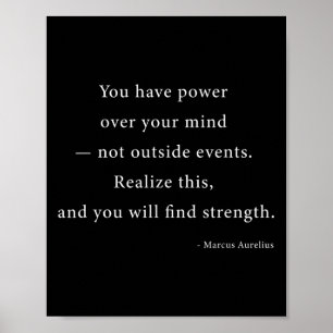 Power Over Your Mind Marcus Aurelius Stoic Philoso Poster