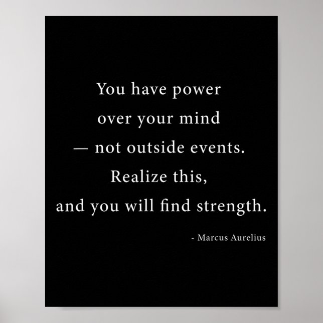 Power Over Your Mind Marcus Aurelius Stoic Philoso Poster (Front)