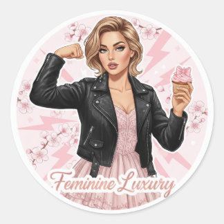 Power & Pink: Feminine Luxury Coquette Sticker