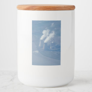 Power Plant Aerial View Food Container Label