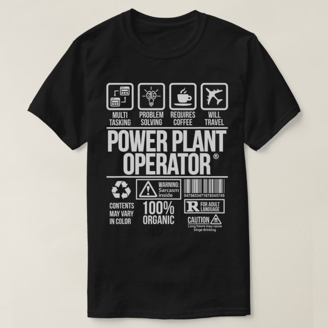Power Plant Operator   Job Profession  #DW  T-Shirt (Design Front)