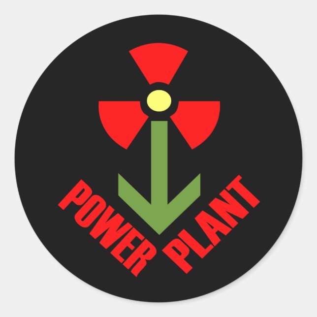 Power Plant Sticker (black) (Front)