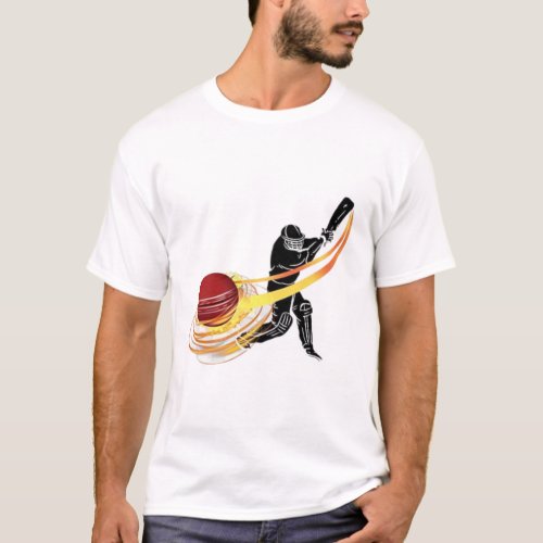 Power Play Cricket Shot Design T_shirt T_Shirt