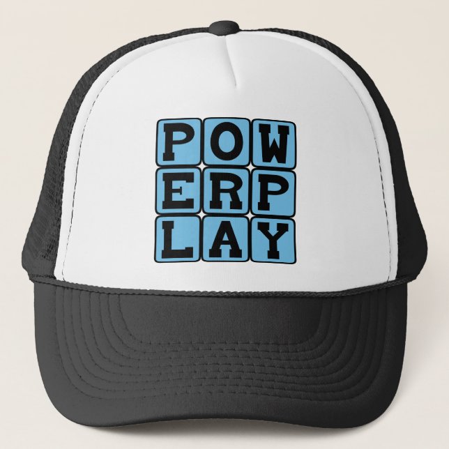 Power Play, Ice Hockey Opportunity Trucker Hat (Front)