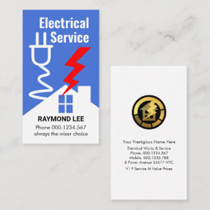 Power Plug Home Wiring Outage Business Card