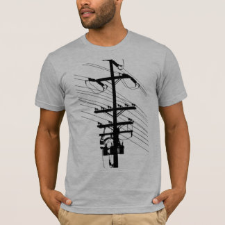 Power Pole Silhouette by Robert Lopo T-Shirt